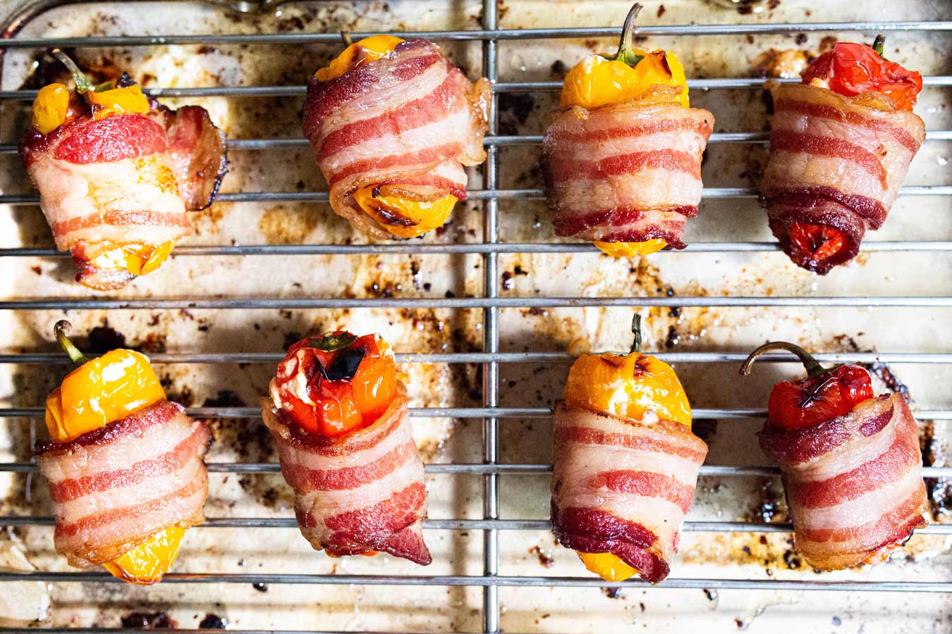 Bacon Wrapped Peppers with Jalepeno Cream Cheese Recipe | All My