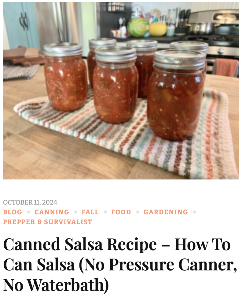 Canned Salsa Recipe – How To Can Salsa (No Pressure Canner, No Waterbath) post preview