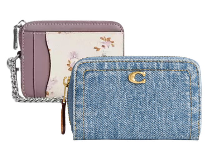 Coach Small Zip Around Card Case, Indigo