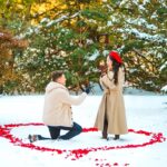 Winter Surprise Proposal perfect proposal plan Adventure wedding elopement
