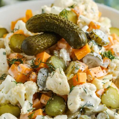Dill Pickle Salad – Cauliflower OR Pasta