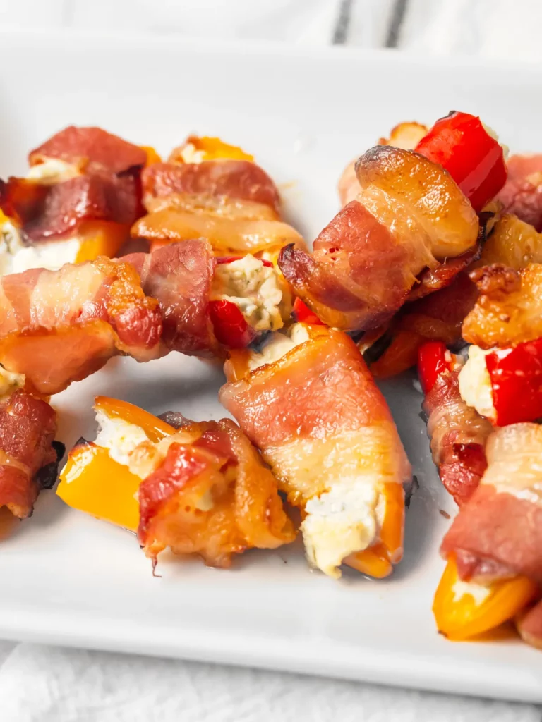 Bacon Wrapped Peppers with Jalepeno Cream Cheese Recipe