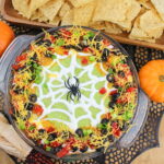 Halloween spider web 7-layer taco dip