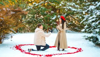 Winter Surprise Proposal perfect proposal plan Adventure wedding elopement