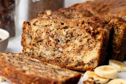 The BEST Protein Banana Bread Recipe moist marble soft walnuts nuts