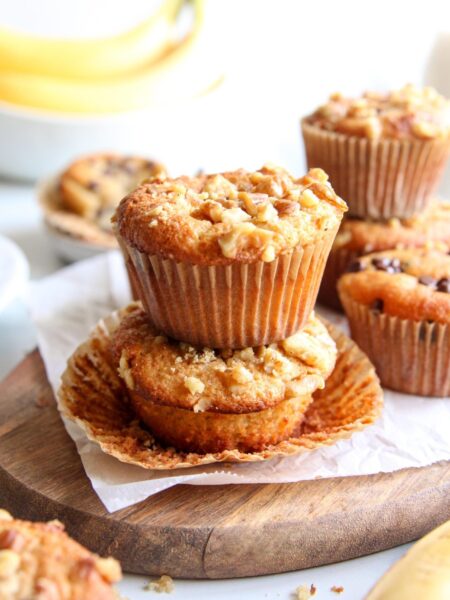 protein Banana bread muffins nut