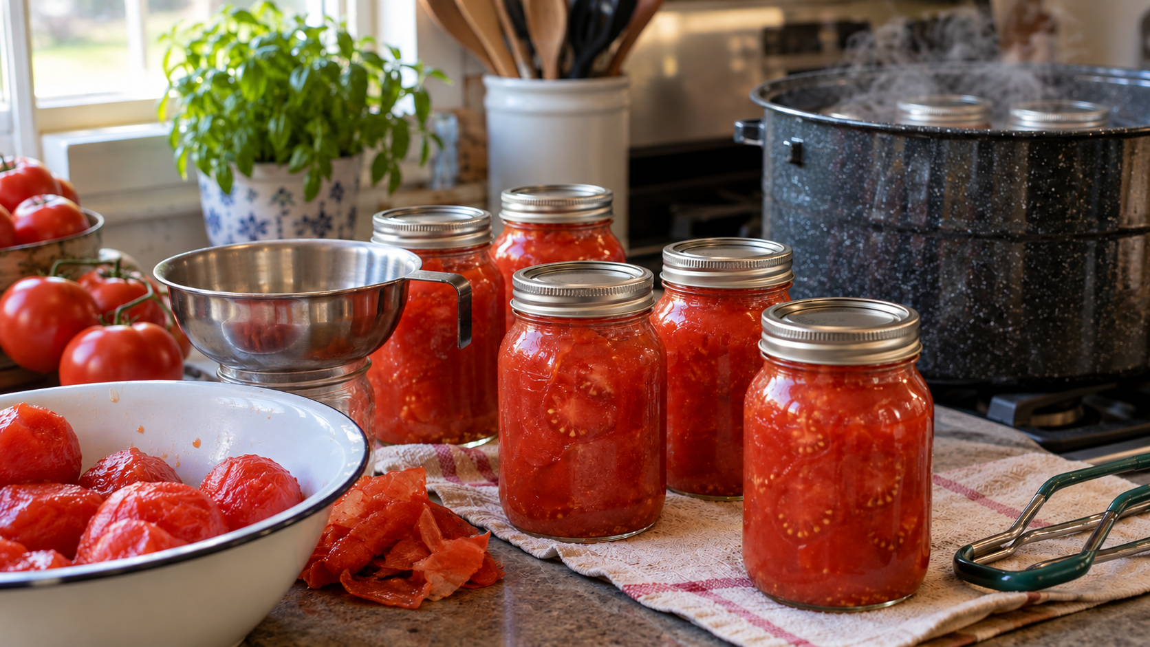 water bath canning tomatoes steps guide updated grandma kettle new safe way covered